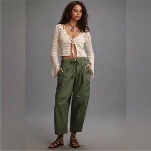 Anthropologie Pilcro Slouchy Fit Surplus Pants Green Size 31 Petite